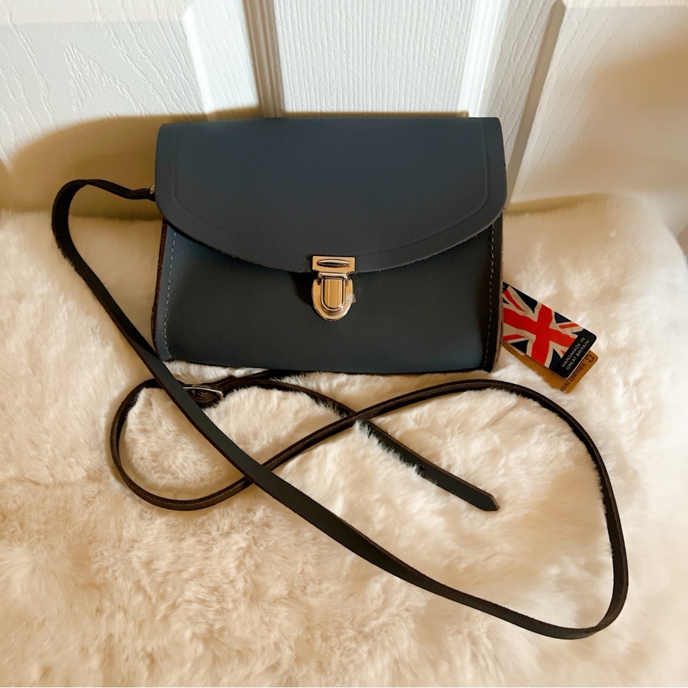 The Cambridge Satchel Company medium Push Lock Dapple Matte branded nickel gray - Picture 2 of 16
